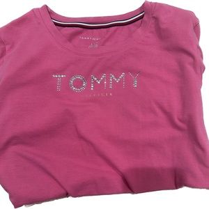 Pink Rhinestone Tommy Tee